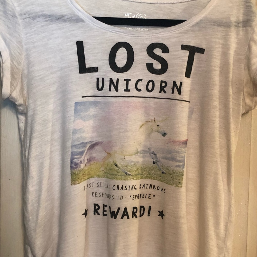 Youth size 14 Justice Lost Unicorn T-shirt